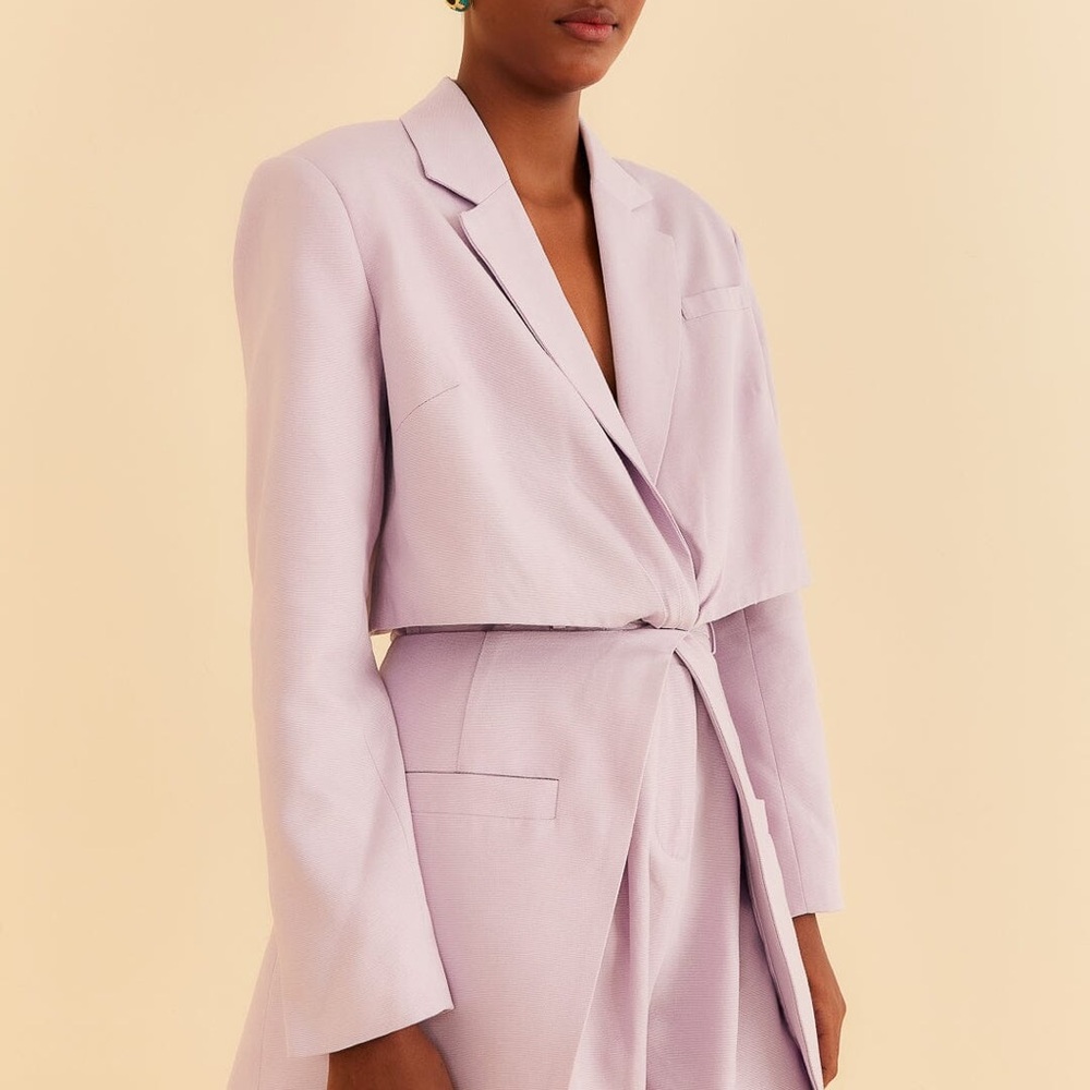 FARM Rio Lilac Women's Cutout Blazer - Picture 2 of 10